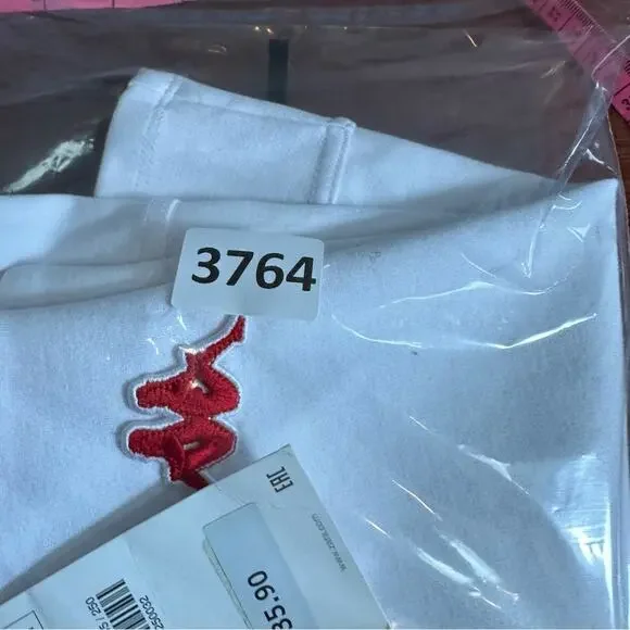 Zara Kappa Mini Skirt White Red Zip Front Summer Medium NWT Collegiate - Picture 5 of 15